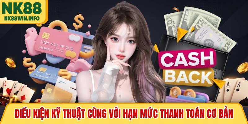 Điều kiện kỹ thuật cùng với hạn mức thanh toán cơ bản
